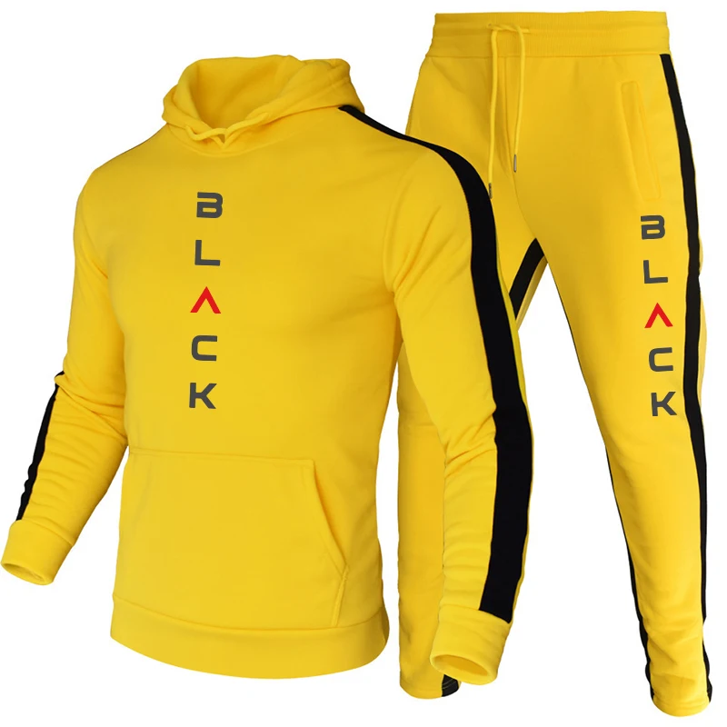 Outdoor Sports Outfit - 가을겨울 2피스 세트 남성 트레이닝복 캐주얼
