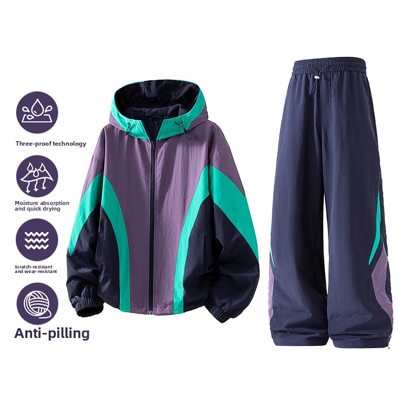 Outdoor Sports Outfit - 새로운 남성용 봄-가을 투피스 재킷 세트.