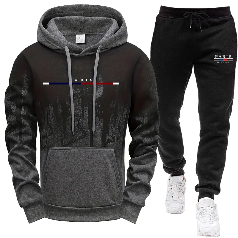 Outdoor Sports Outfit - 남성 세트/후드티/바지 가을 겨울 후드 스웨트셔츠