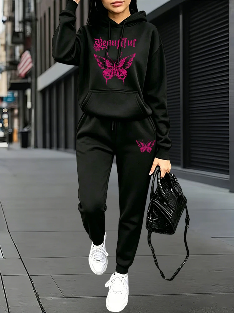 가을 겨울 데일리 캐주얼 스포츠 조거 세트 후드티 +  - Outdoor Sports Outfit 리뷰 및 가격