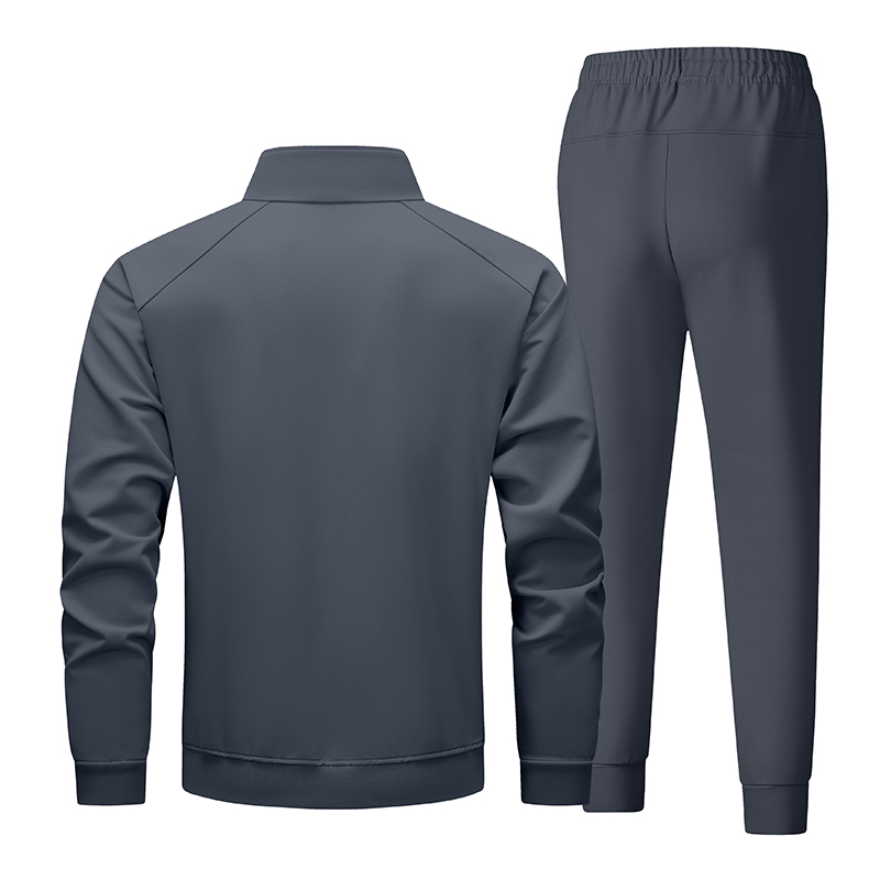 남성용 봄 가을 트랙슈트 2피스 세트 스탠드 칼라 자켓 - Outdoor Sports Outfit 리뷰 및 가격