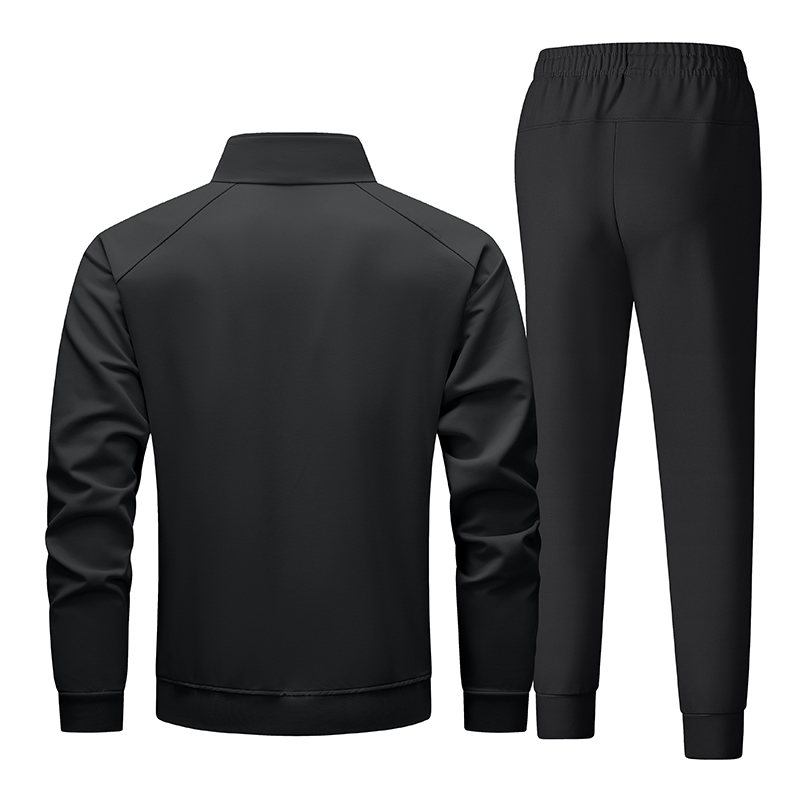 남성용 봄 가을 트랙슈트 2피스 세트 스탠드 칼라 자켓 - Outdoor Sports Outfit 리뷰 및 가격