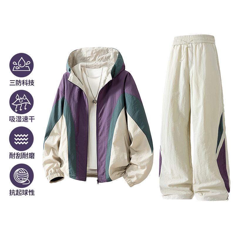 새로운 남성용 봄-가을 투피스 재킷 세트. 남녀 공용  - Outdoor Sports Outfit 리뷰 및 가격