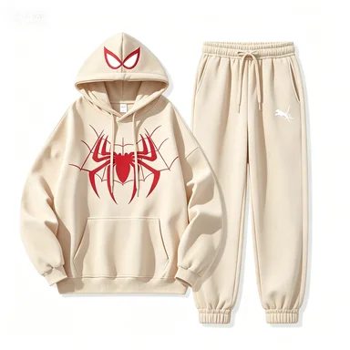 가을/겨울용 투피스 스포츠 의상 - 대형 패턴 후드티  - Outdoor Sports Outfit 리뷰 및 가격