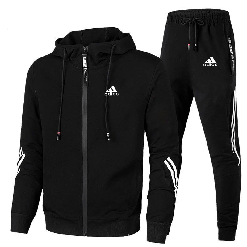 봄 가을 남성 트레이닝복 세트 긴팔 후드티+조깅 바지  - Outdoor Sports Outfit 리뷰 및 가격